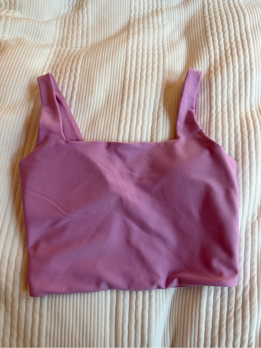 Abercrombie & Fitch Square Neck Crop Tank - Mauve